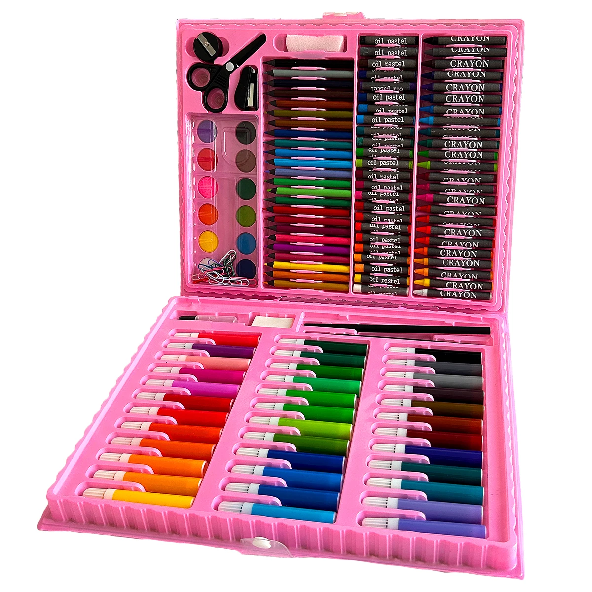 158-Piece Children's Art Drawing Set Gift Box for Kids Creative Painting & Coloring Tools Educational Craft Kit