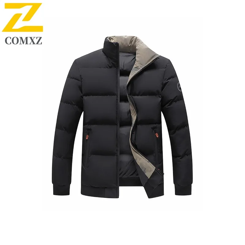 

COMXZ Middle Aged Men Cotton Coat New Autumn Winter Outerwear Men Trendy Thickened Parka Top Cold Weather Daily Wear
