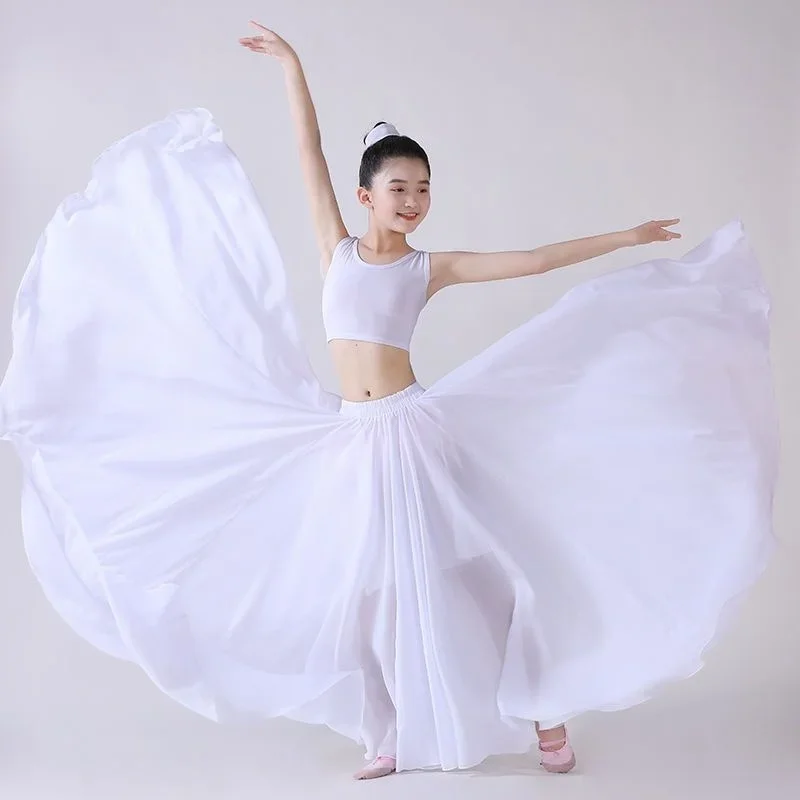 Kinderdans Grote Swing Rok Performance Rok Meerhoek Meisje Dansrok Chinese Dans Klassieke Danspraktijk