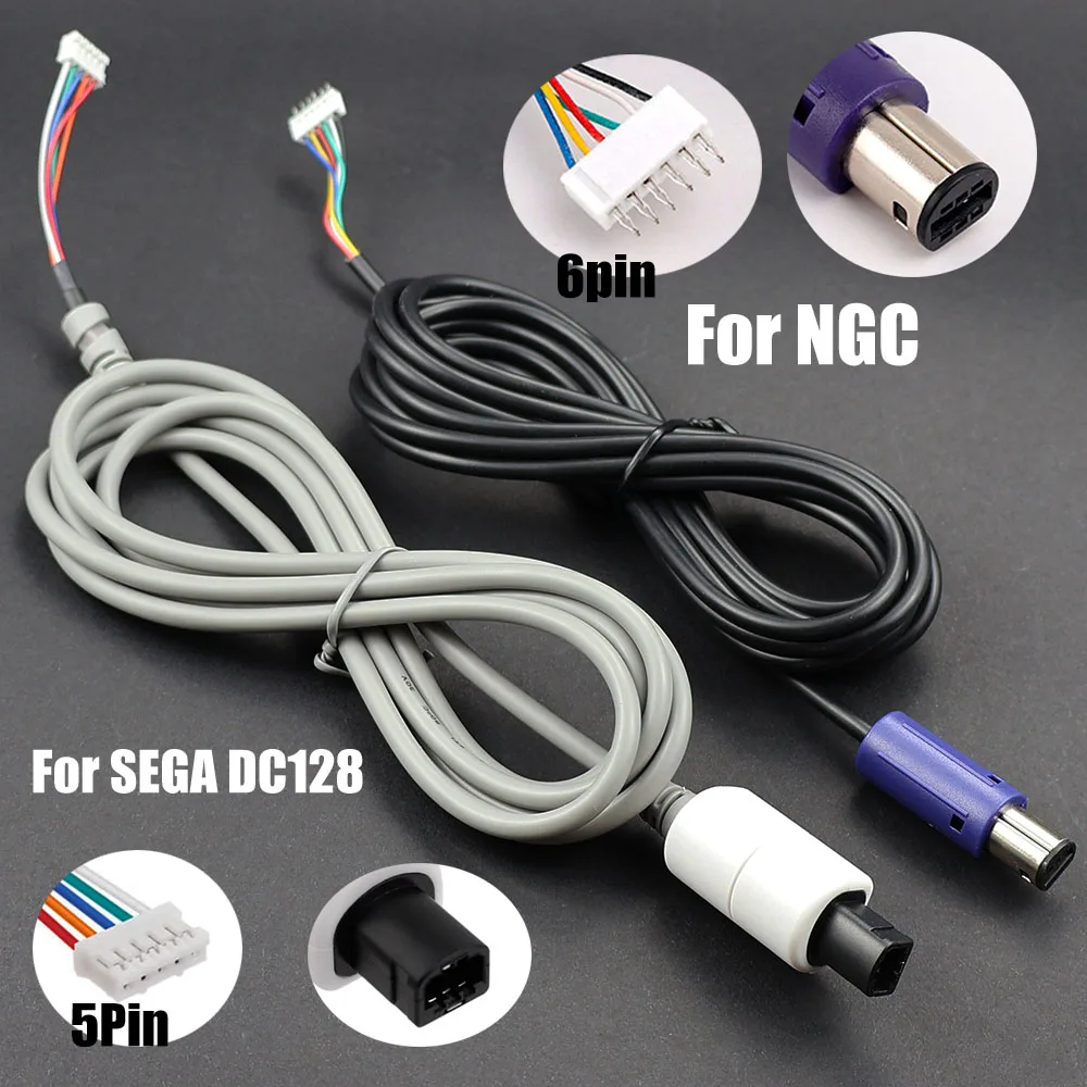 Cable de Extensión para Control de SEGA Dreamcast DC128 y NGC, Cable de Conexión para Joystick, Cable de Repuesto para Consola de Juegos