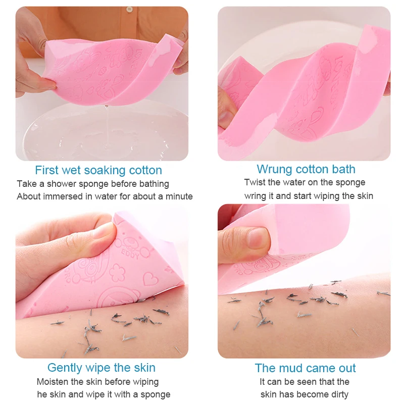 

2024 Soft Body Scrubber Bath Exfoliating Scrub Sponge Shower Brush Body Scrub Exfoliator Skin Cleaner Dead Skin Remover Bathing