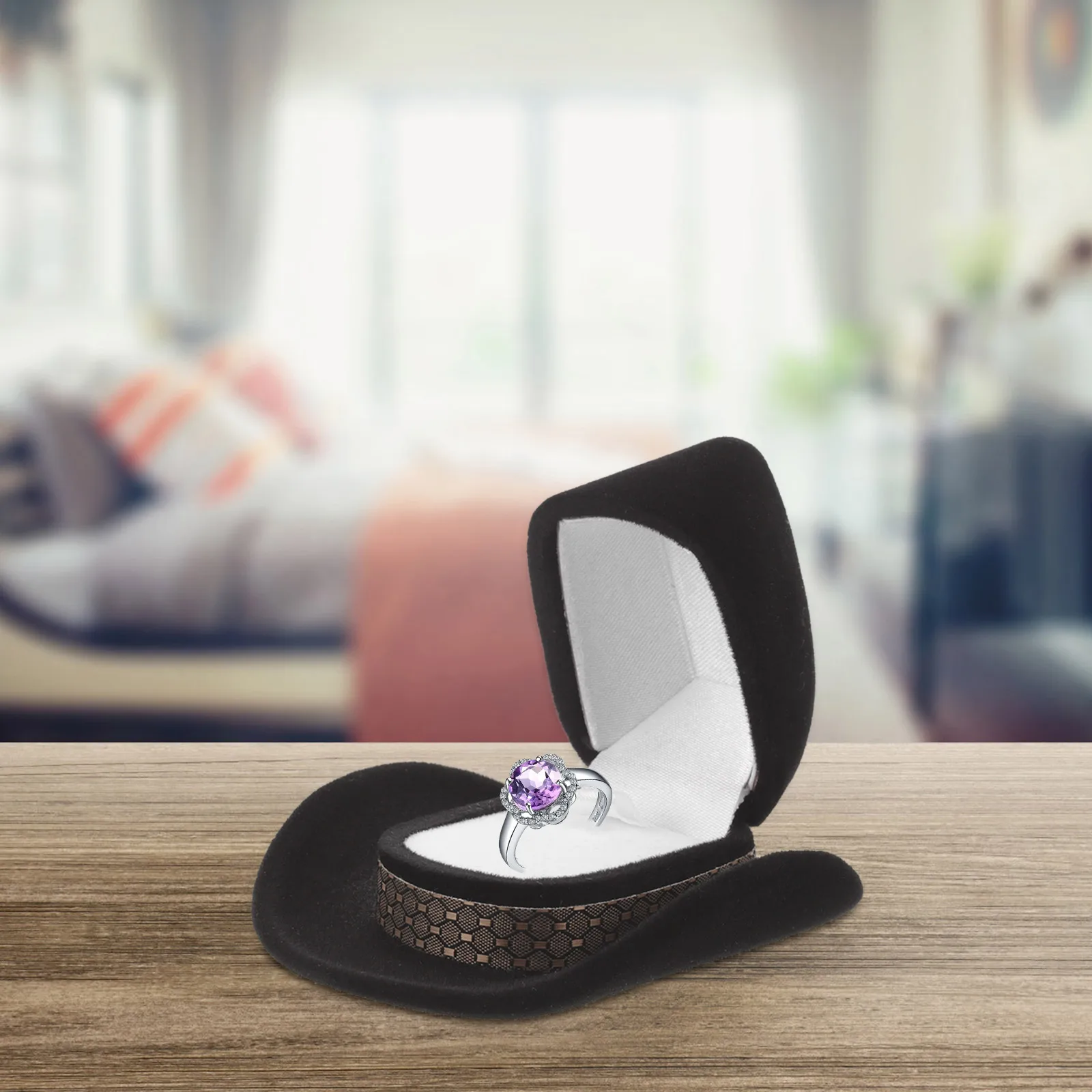 

Cowboy Hat Jewelry ganizer Box Black Flocking Velvet Small Earring Holder ganizer Necklace Bracelet Storage Solution