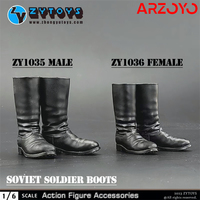 ZYTOYS ZY1035 ZY1036 1/6 Scale Soviet Soldier Boots Male Female Solid Shoes Model Fit 12'' Soldier Action Figure Body Dolls