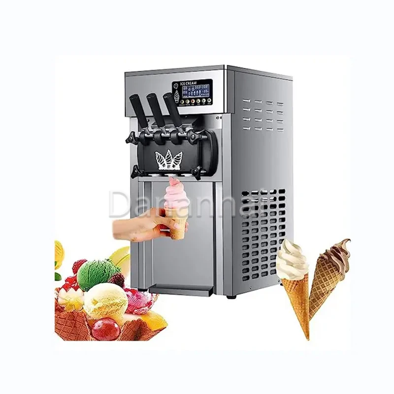 Small Soft Ice Cream Machine, Easy To Move, Multifunctional Frozen Yogurt Machine