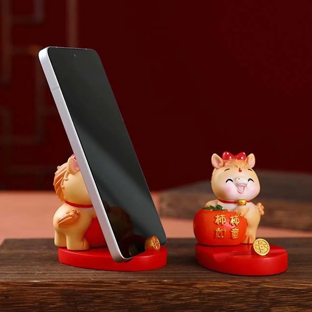 

Поделки из смолы, украшения для танца льва, талисман, китайский стиль, фигурки на год лошади, фестиваль, декоративная реалистичная подставка для мобильного телефона