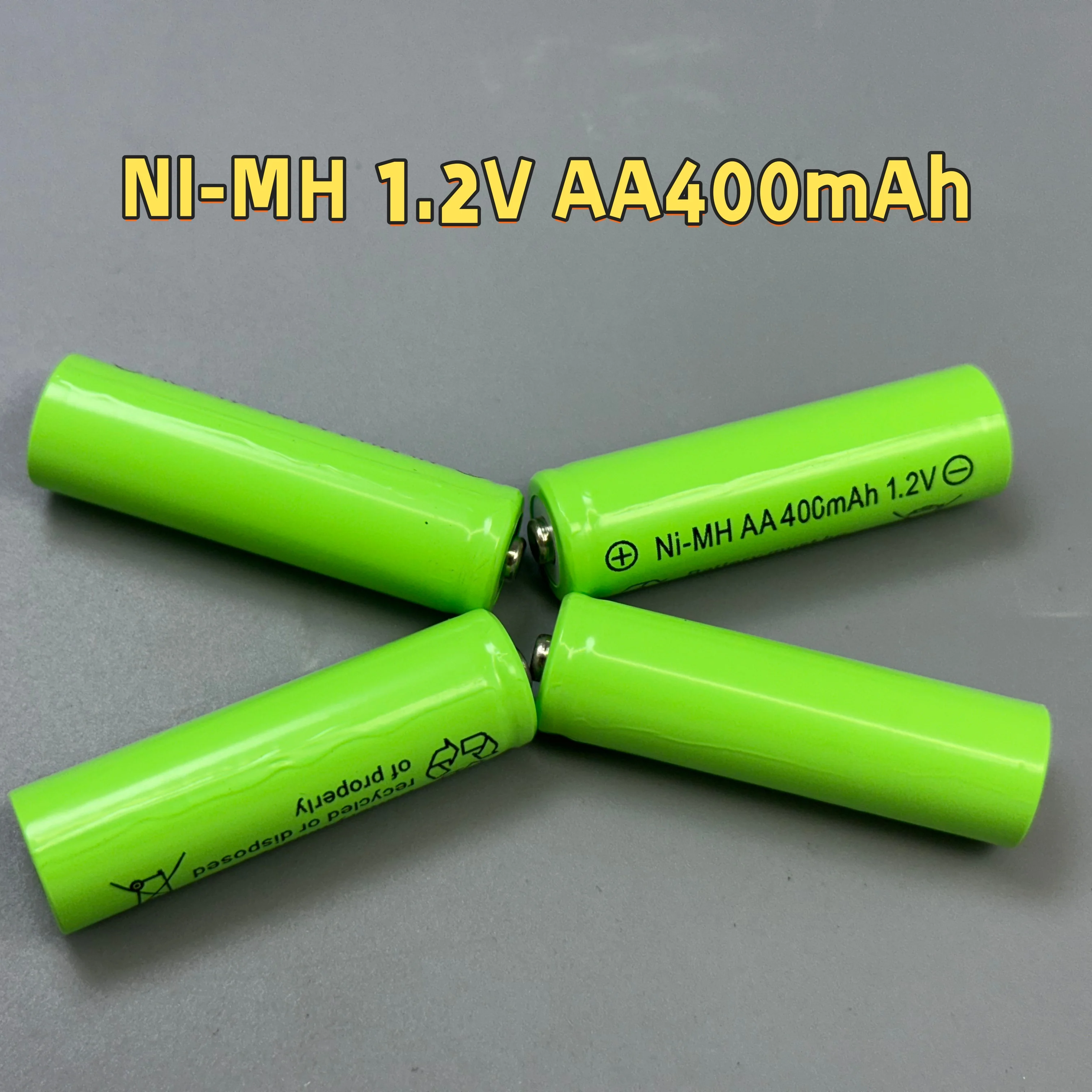 طقم شاحن بطارية AA/AAA مع بطاريات Ni-MH بقدرة 400 مللي أمبير في الساعة، شاحن عالمي للاستخدام المنزلي والمكاتب - شحن مجاني