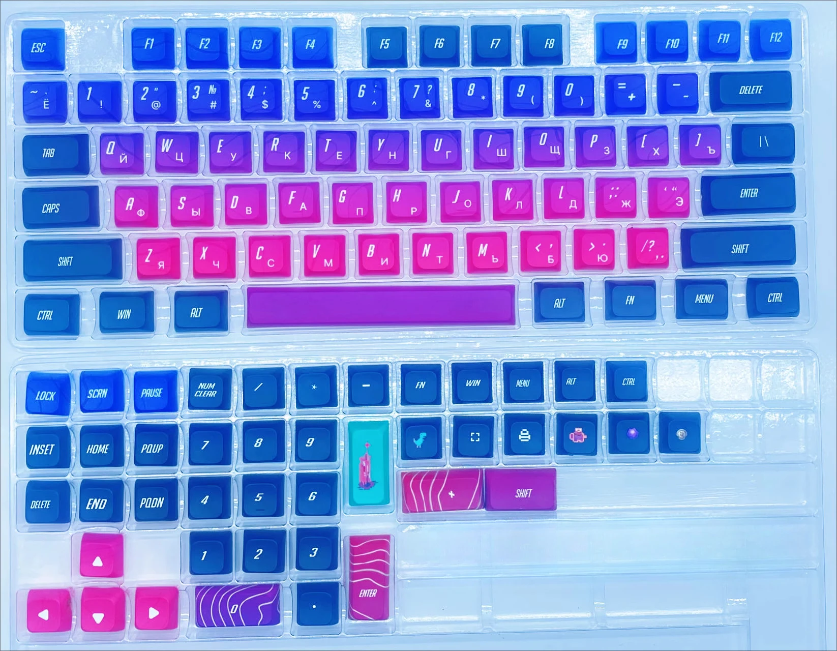 

Smoothie Russian Peach Blossom Dock Theme XDA Sublimation Keycap 87 Keys Standard Parts English, Japanese, Korean, Thai, Ba Wen