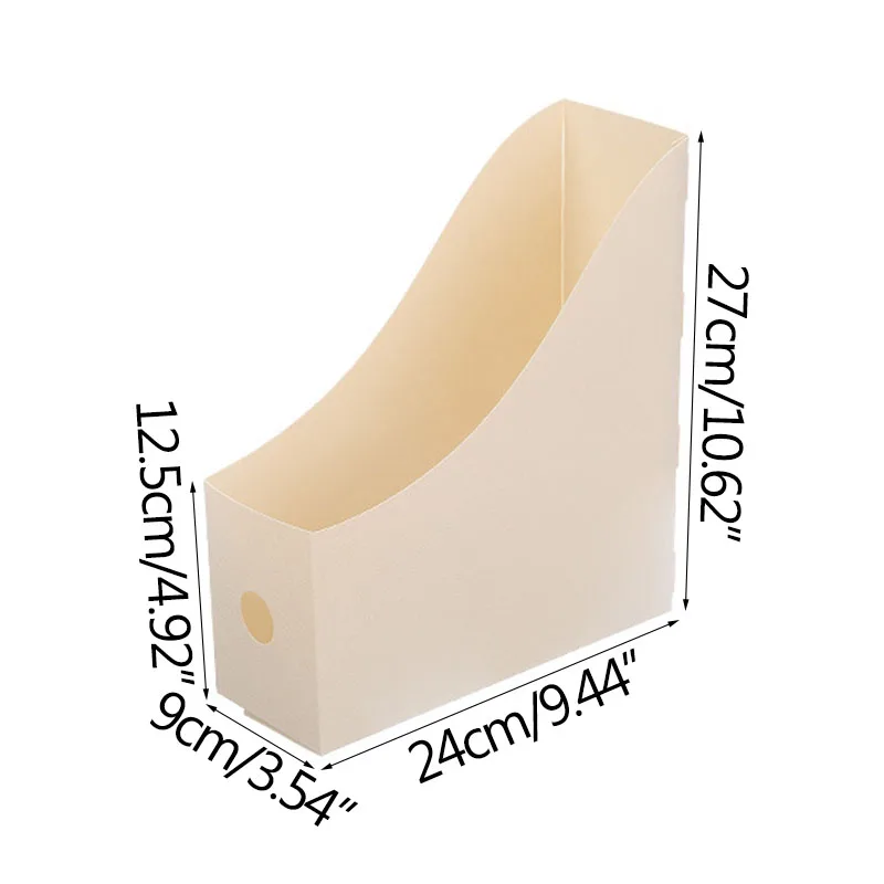 Home Office Storage Thick Plastic Container Bookshelf Simple Foldable File Box Book Stand Student Desktop Accessories Organizer