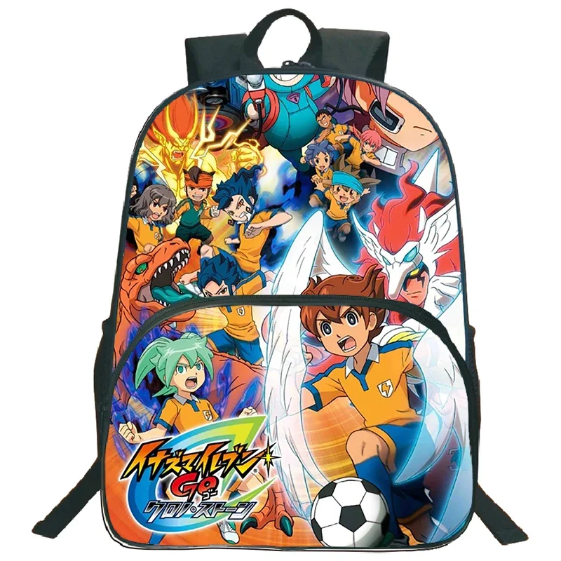Inazuma Eleven Go Backpack Anime Children Schoolbag Large Capacity Backppack Boys Girl Primary School Mochila Travel Bookbag