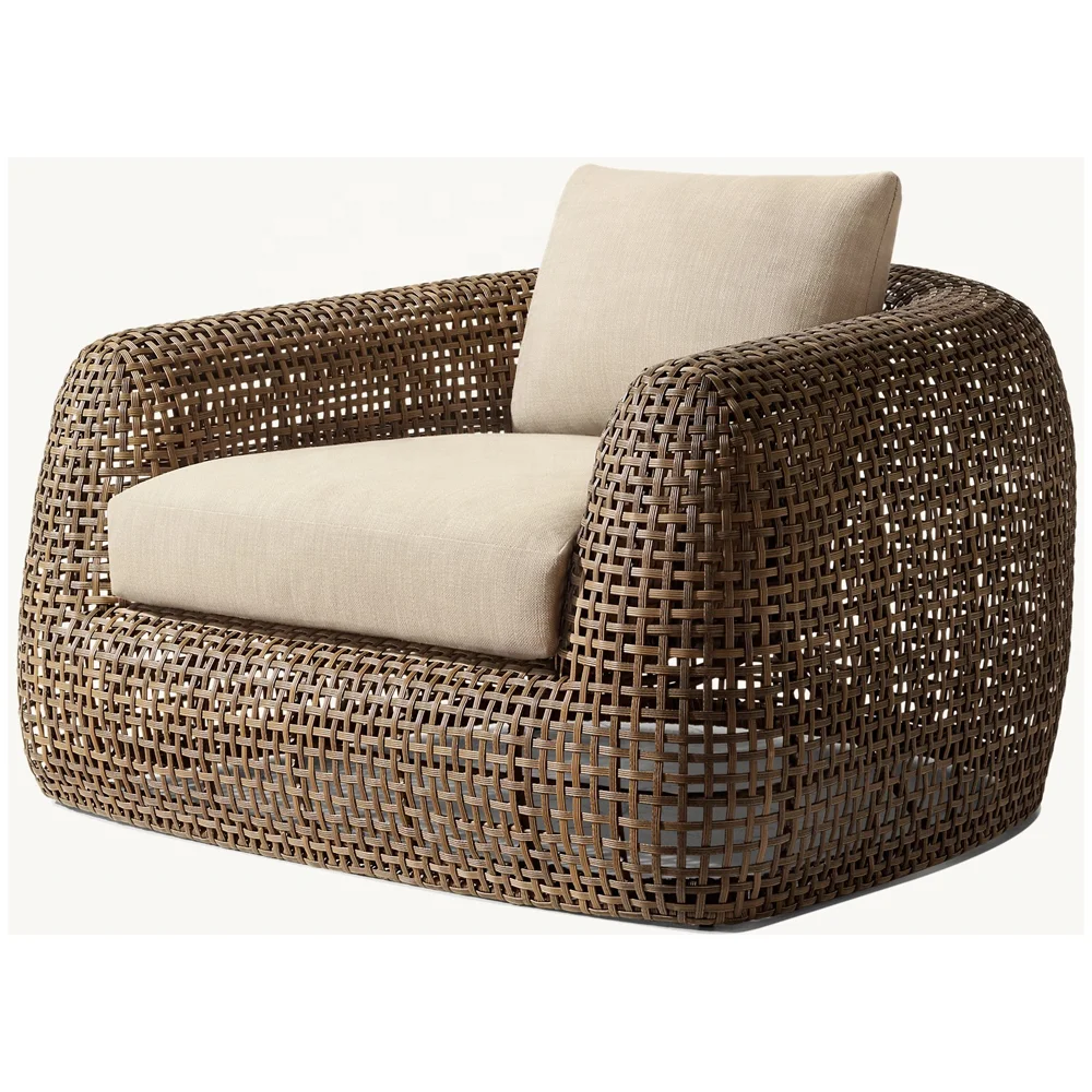 

Factory direct sales of environmentally friendly single sofa, natural wood veneer, suitable for outdoor use in courtyard gardens
