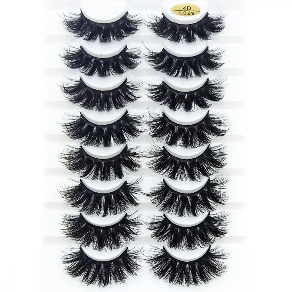 

Eye Makeup Tools Wispies Fluffy Multilayered Effect Long Natural 4D Mink Eye Lash Extension 25MM Lashes False Eyelashes