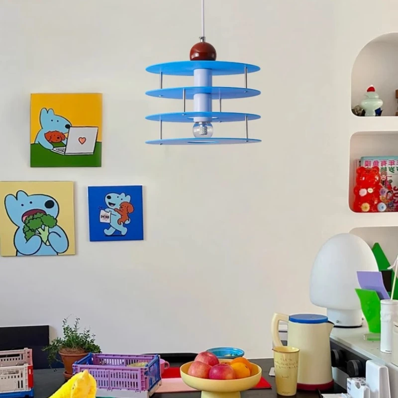 

Memphis Color Acrylic Chandelier Korean Decoration Children's Room Cute Macaron