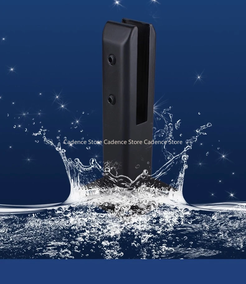 

S201 Stainless Steel Stair Railing Risers Balcony Frameless Black/Gray/Rose Gold Glass Clip Slot Floor Clip 160-200mm