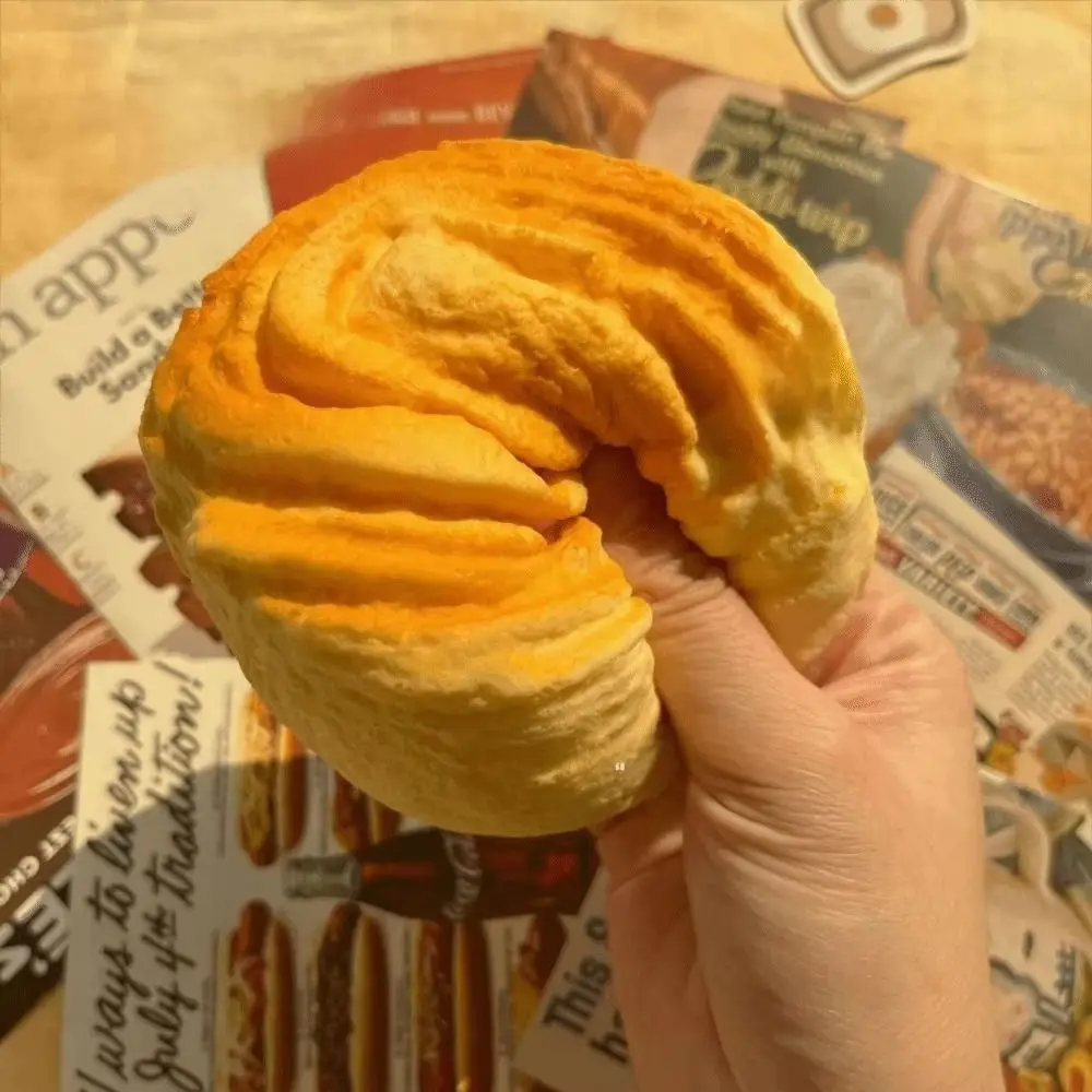 Simulation Simulated Bread Toast Squeeze Slow Rising Finger Suction Slow Rising Squishy Toy Foam Pinch Sensory Fidget Toy