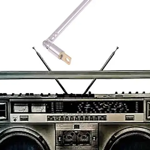 1 шт., 4 секции, телескопическая AM FM-радиоантенна из нержавеющей стали, универсальная головка, динамик, радио, тяга