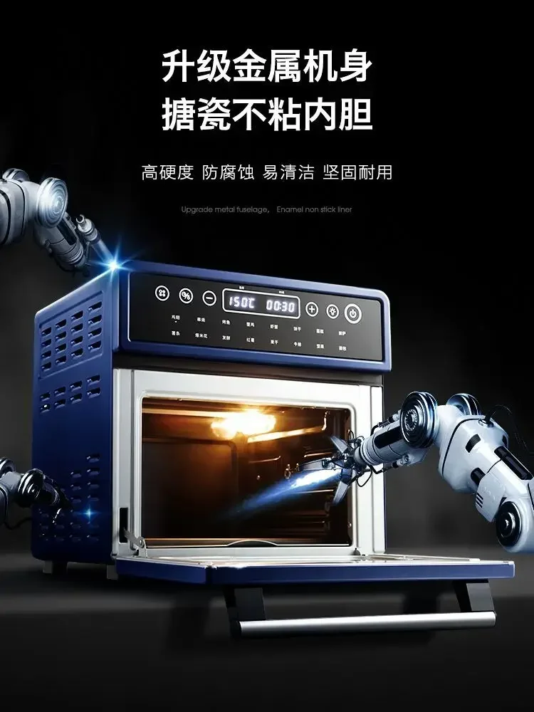 فرن تسخين موحد عالي الكفاءة فرن جديد بطانة المينا جسم معدني منزلية ذات سعة كبيرة خبز متعدد الوظائف