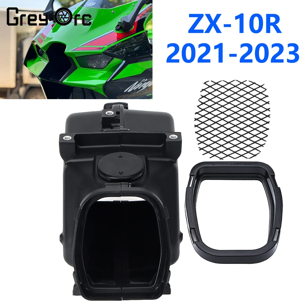 For Kawasaki ZX-10R ZX10R 2021 2022 2023 Motorcycle Stamping Air Intake Pipe Black Ventilation Pipe ABS Plastic Fairing
