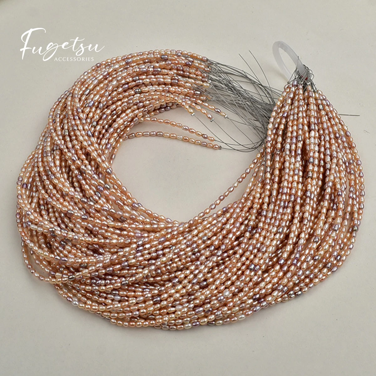 

2-2.5mm AA Natural Freshwater Pearl Candy Color Rice Beads Charms for DIY Women Men Necklace Jewelry Making Accessories