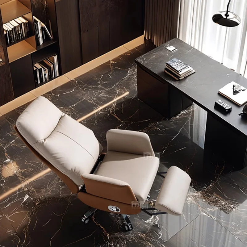 Kursi Kantor Nyaman Komputer Sandaran Kaki Ergonomis Kursi Kantor Santai Belajar Tahta Furnitur Trendi Silla Oficina