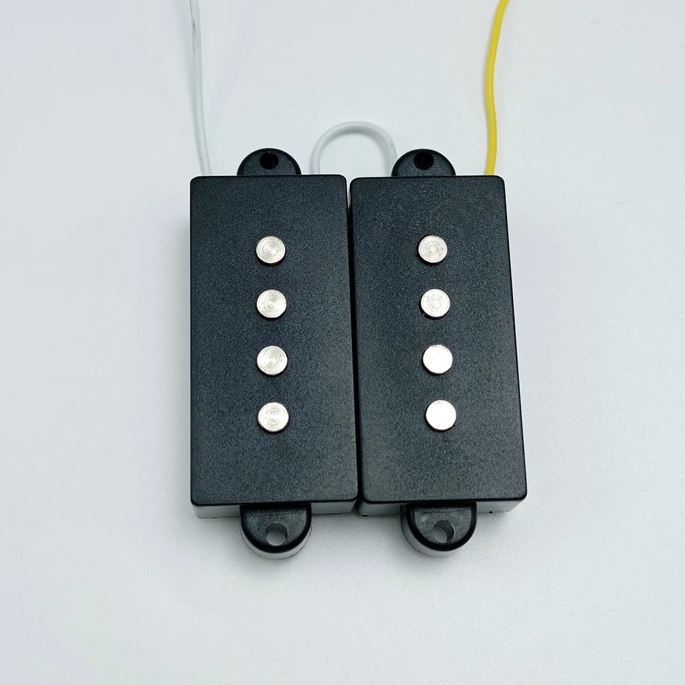 1Set of Alnico 5 PB Bass Pickup and JB Bridge Pickup Black ABS Bobbin for 4 Strings Bass