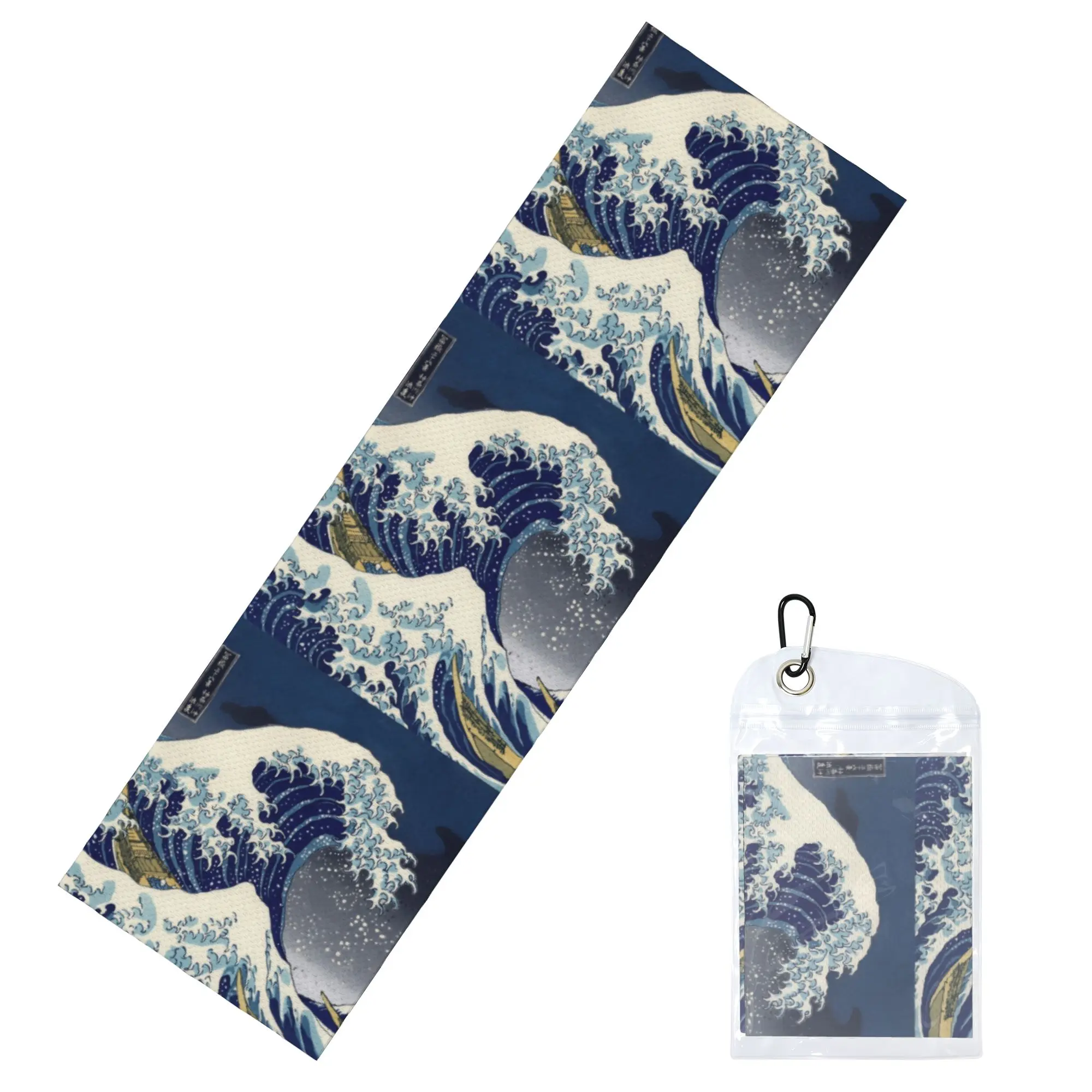 The Great Wave off Kanagawa Cold Exercise Towel   Super Soft Breathable Instant Cooling Towel Yor Gym Towels