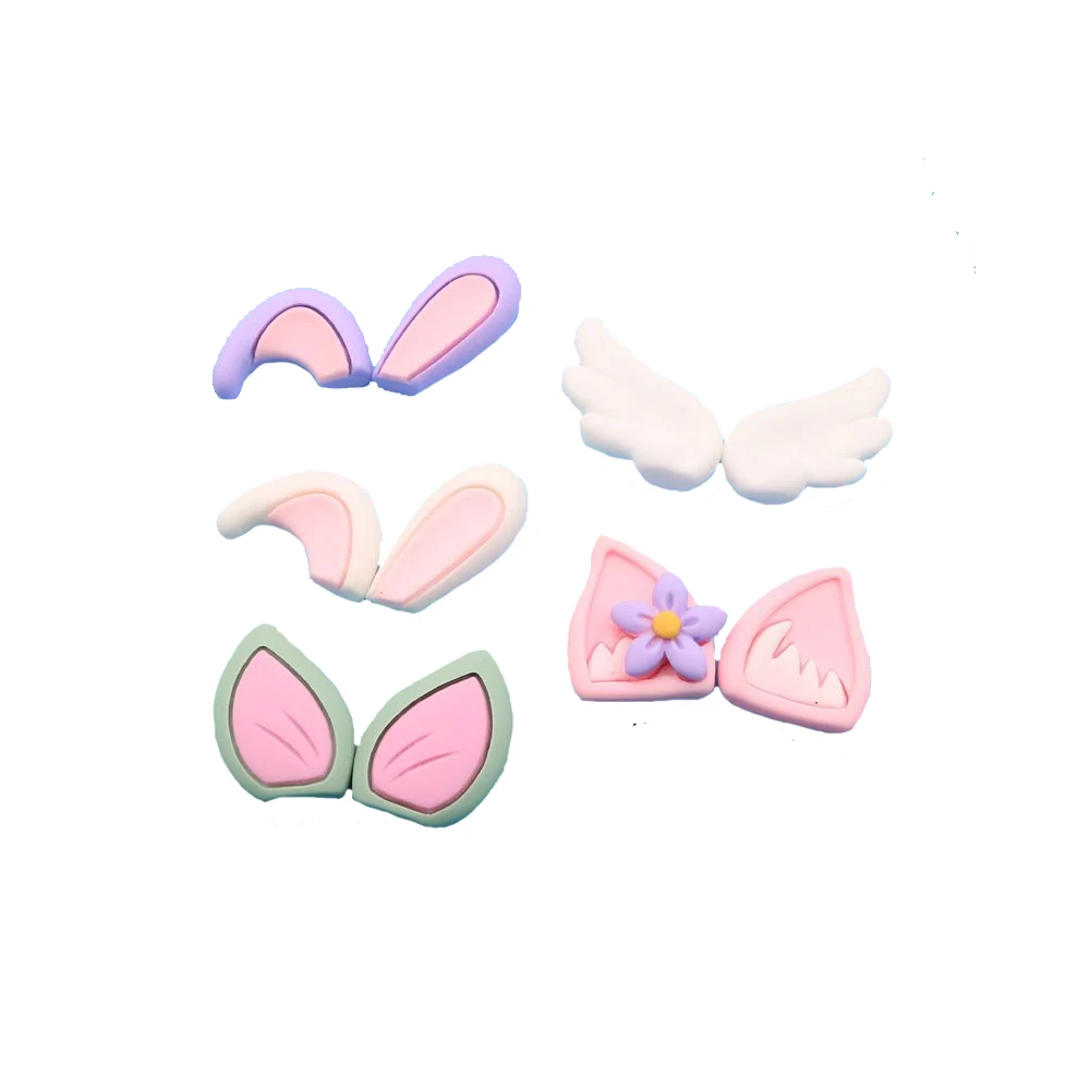 Cartoon Rabbit Fox Ears Resin Cabochon Scrapbooking Crafts Phone Case Decoration DIY Hair Bows Center Acccessories Embellishment