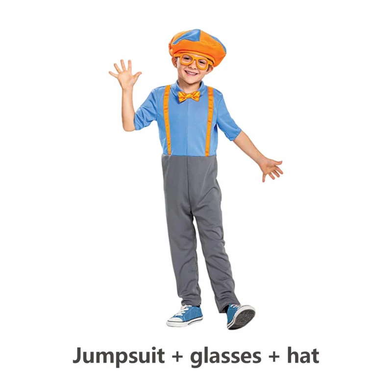 RT01 Великобритания мультфильм нарядный костюм оранжевый костюм для мальчиков шляпа очки комплект одежды Gf1