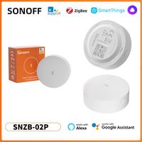 SONOFF SNZB-02P Zigbee Temperature Humidity Sensor Real-time Monitor Thermometer Smart Home EWelink Alexa Google Home Smartthing