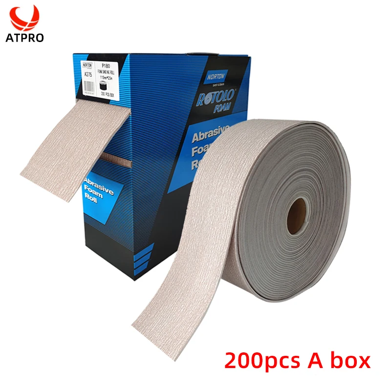 

NORTON hand-torn Sponge Sandpaper 200 Sheets A Box Car Sheet Metal Spray Paint Metal Wood Furniture Polishing 180-800 Grit