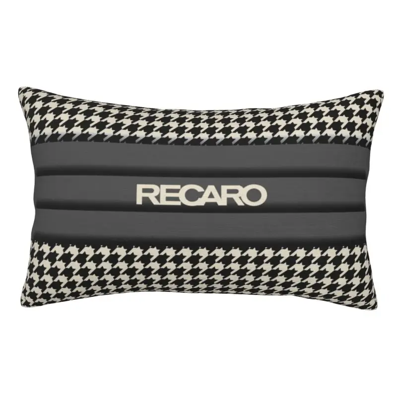 Custom Modern Recaros Seat Houndstooth Cushion Cover for Bed Sofa Polyester Pillow Case Rectangle