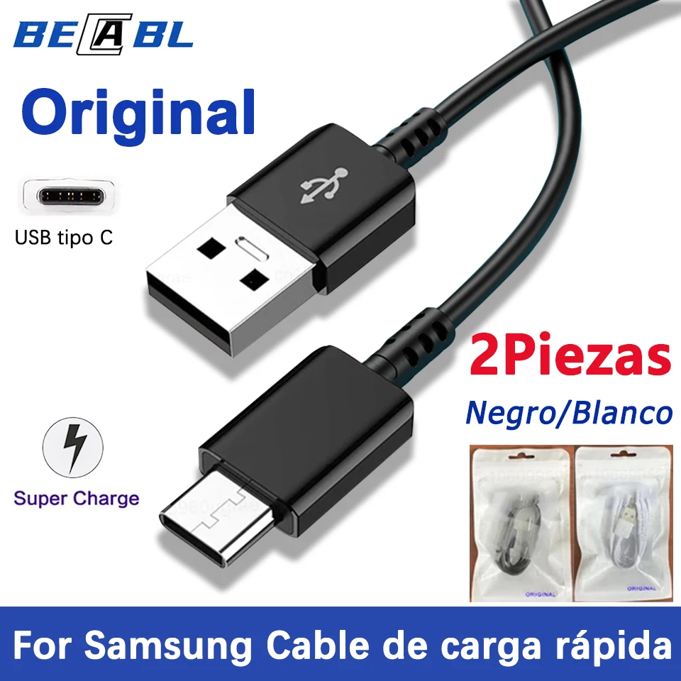 Cable USB tipo C Original para Samsung Galaxy A11 A12 A13 A14 A20 A22 A30 A31 A32 A51 A03 Note9 S10 Cable de datos de línea de carga rápida