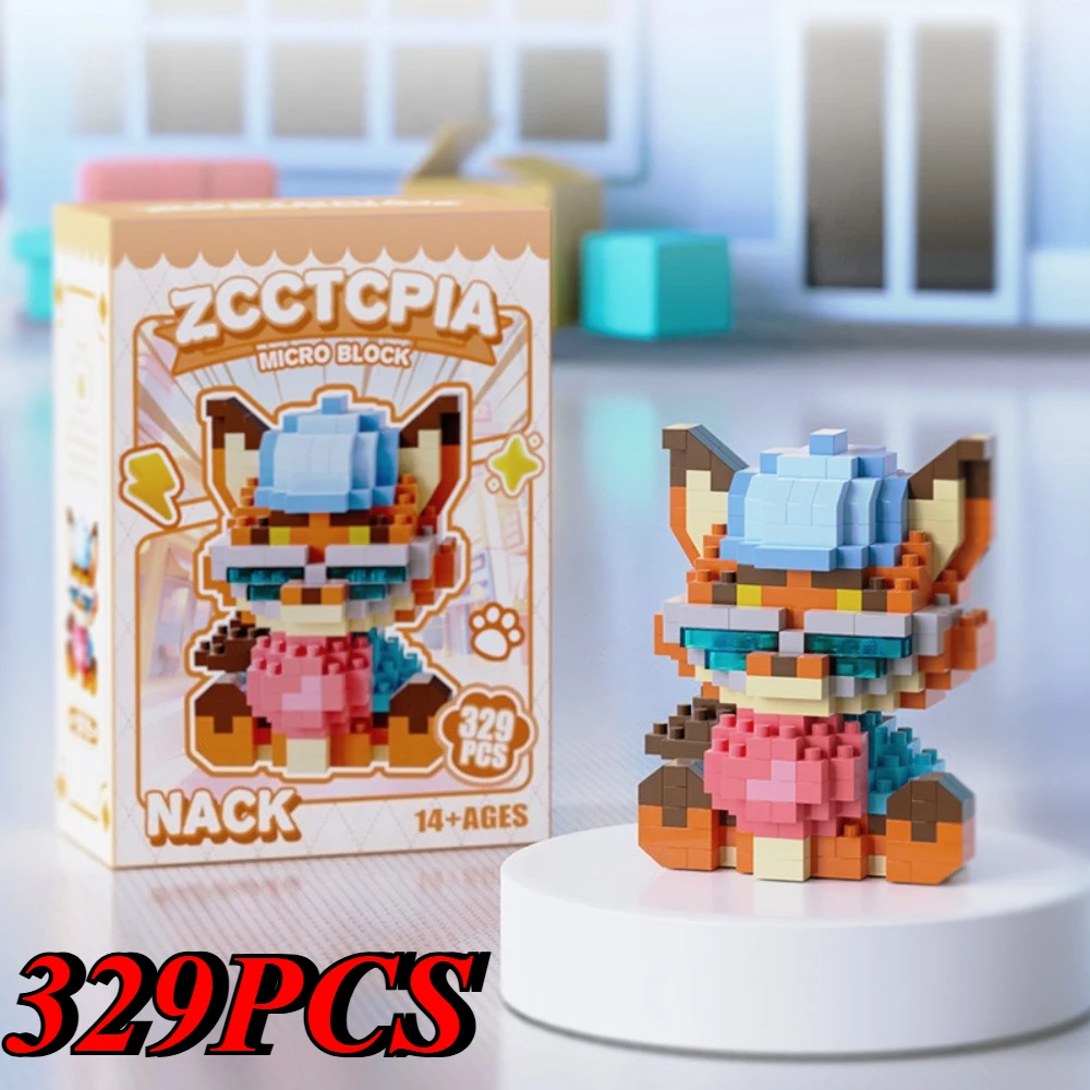 Zootopia Judy Hopps Nick Wilde boîte aveugle série Anime personnage ornement LEGO Micro-particules Figurines 3D jouets de construction cadeau