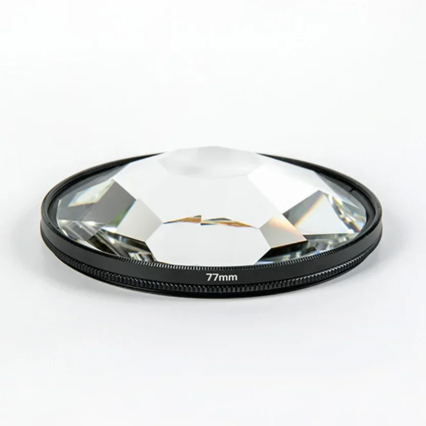 

Camera Glass 77mm Kaleidoscope Prism Filter Photography Foreground Blur Lens Filter Television Props SLR Accessories
