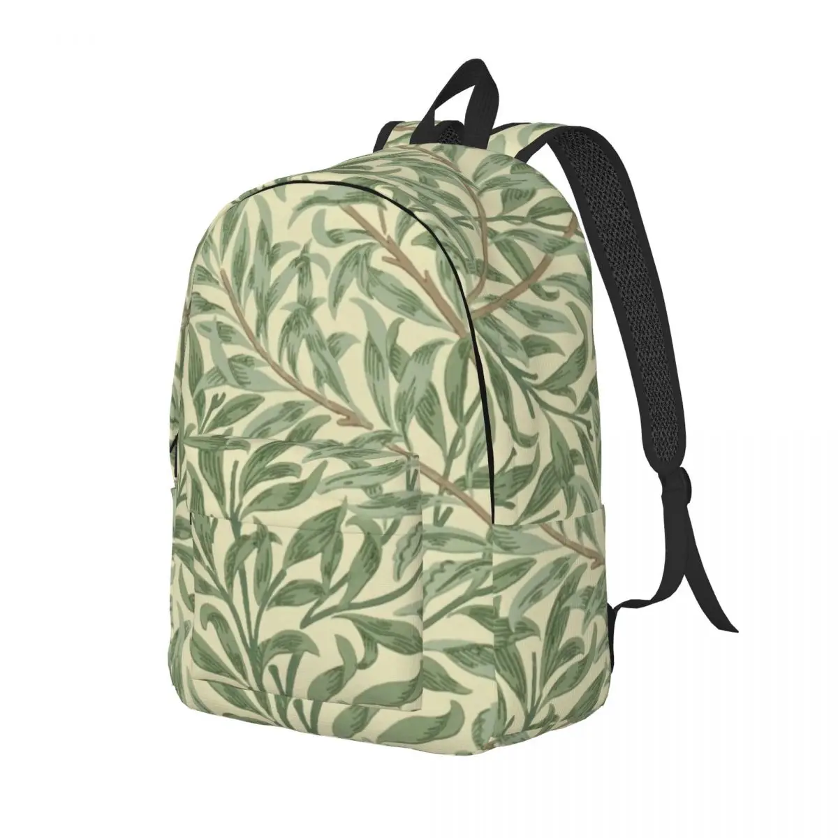 William Morris Willow Boughs Canvas Backpacks Floral Textile Pattern College School Travel Bags Bookbag Fits 15 Inch Laptop