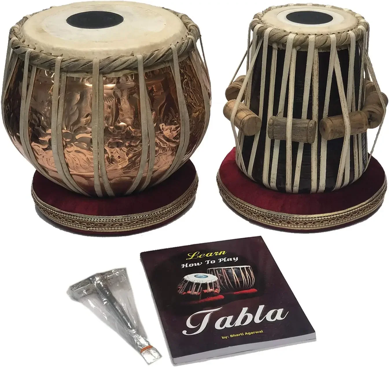 COPPER Bayan Hand Crafted Copper Tabla Drum Set for Beginners with Tabla