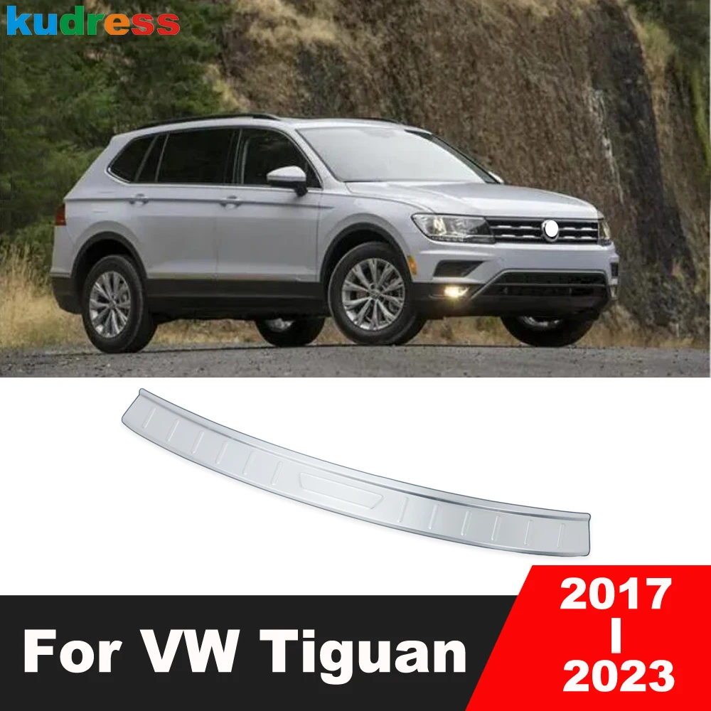 

Rear Trunk Bumper Cover Trim For Volkswagen VW Tiguan 2017-2021 2022 2023 Steel Car Tailgate Door Sill Plate Guard Accessories