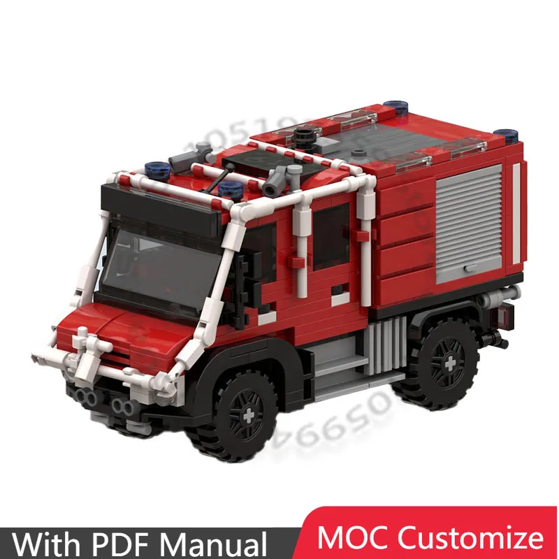 

Набор для сборки пожарной машины 447 деталей, модульный конструктор MOC, креативный дизайн, развивающая игрушка для мальчиков, подарок на праздник