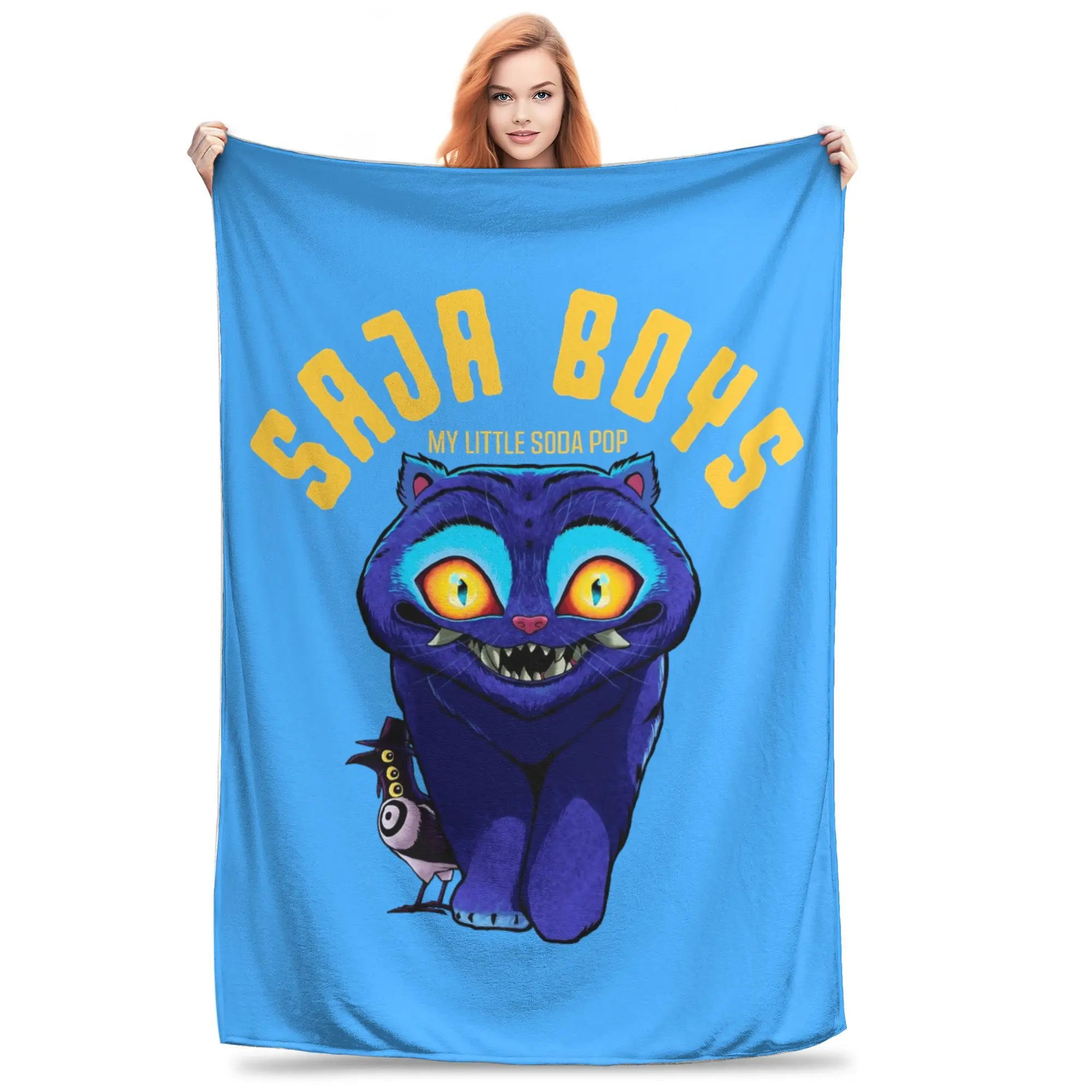 

Saja Boys Kpop Demon Hunters вязаные одеяла фланелевые дерпи тигр супер мягкие пледы для постельных принадлежностей диван кровать коврик