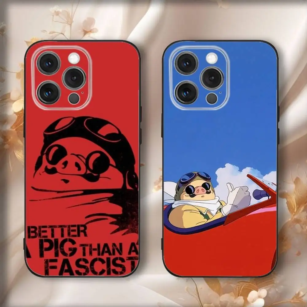 

Cartoon P-Porcos R-Rossos Phone Case For iPhone16,15,14,13,12,11,Pro,Max,Plus,X,XS,SE4,E,Mini,Soft Black Case