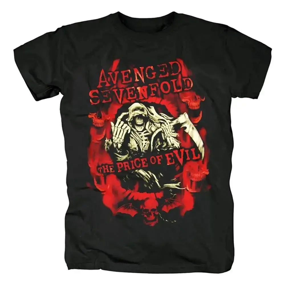 Camiseta de verano para hombre y mujer, camiseta Harajuku Metalcore Avenged Sevenfold Rock, ropa informal estilo Hip Hop, camiseta transpirable de Heavy Metal