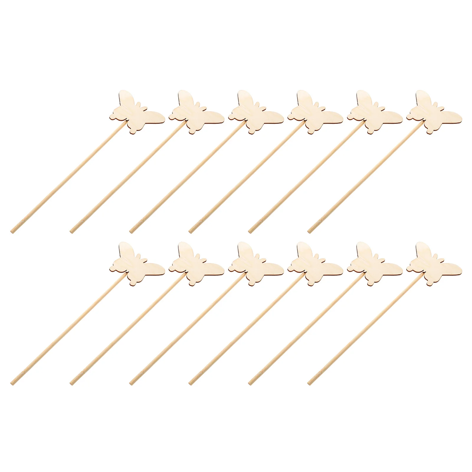 12 Stück Feenstäbe aus Holz zum Selbermachen, Basteln für Kinder, handgefertigt, bemalbar, blanko, Feenaufführung, leicht