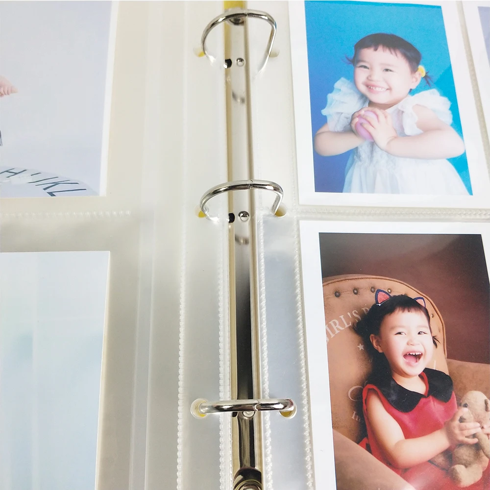 Álbum de fotos de hojas sueltas A5, Carpeta de 3 anillas, protectores de bolsillo para páginas, fundas para tarjetas para Instax Mini 4x6, 10x15