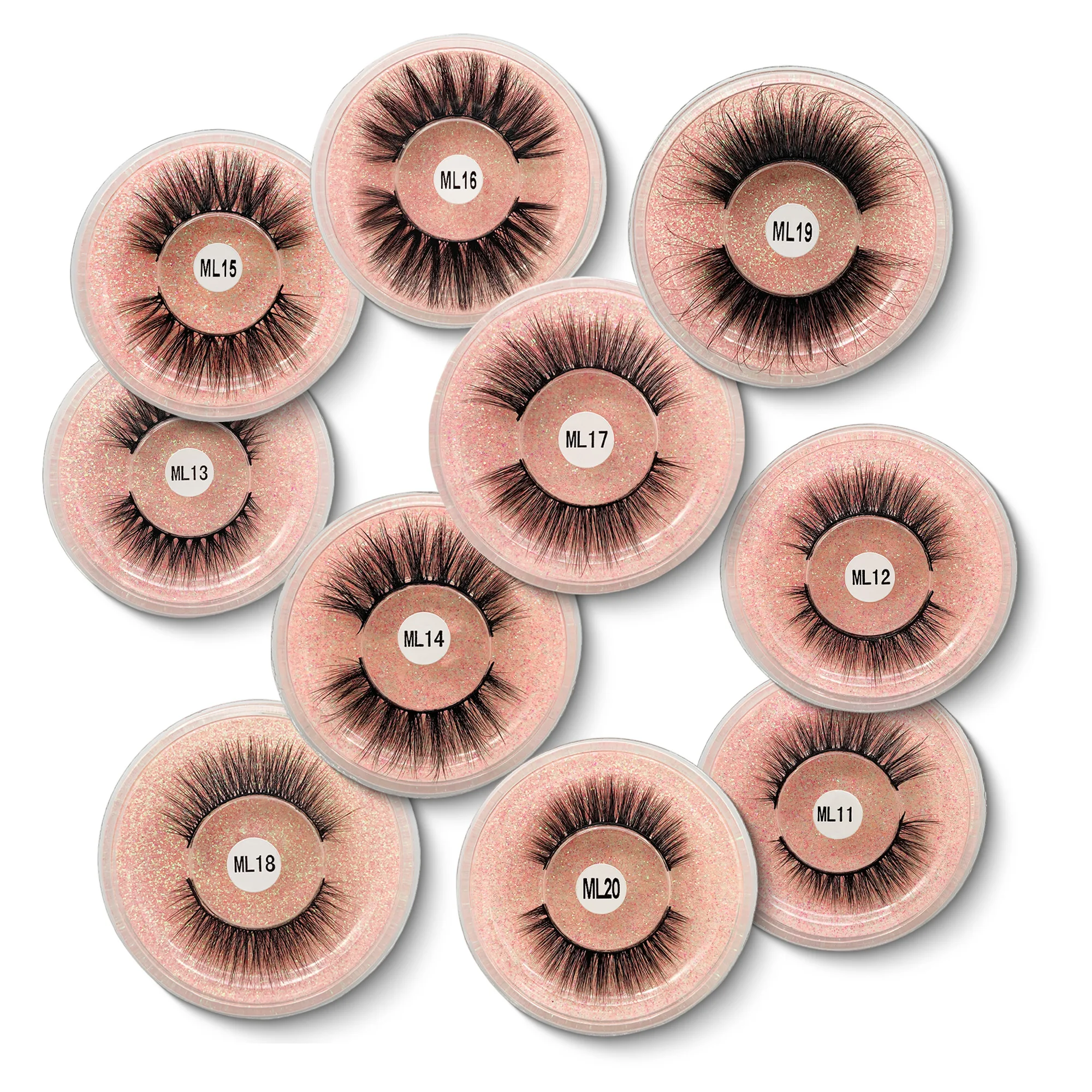 10 paia di ciglia finte all'ingrosso fatte a mano soffici ciglia finte estensione ciglia naturali finte visone ciglia strumenti per il trucco