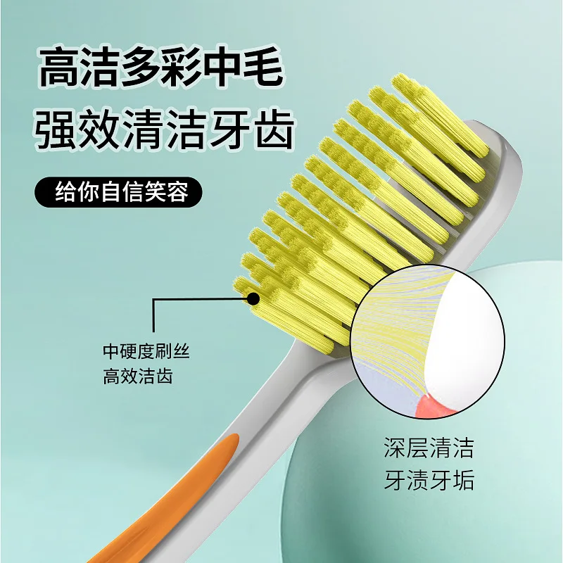 Wide-head toothbrush, high-grade soft-bristled adult household cleaning toothbrush, individually packaged