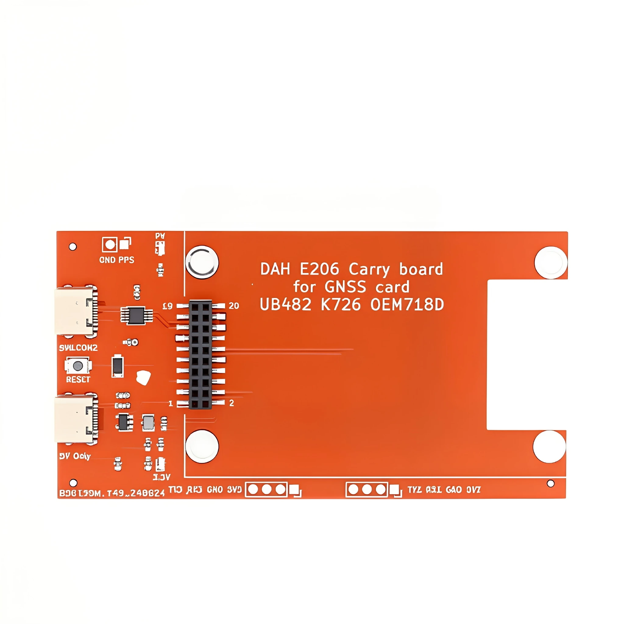 E206 Rtk Gnss Card Gps Receiver Carrying Board for Ub482 K726 Oem718D Um982 Um960 High-Precision Positioning Differential Board