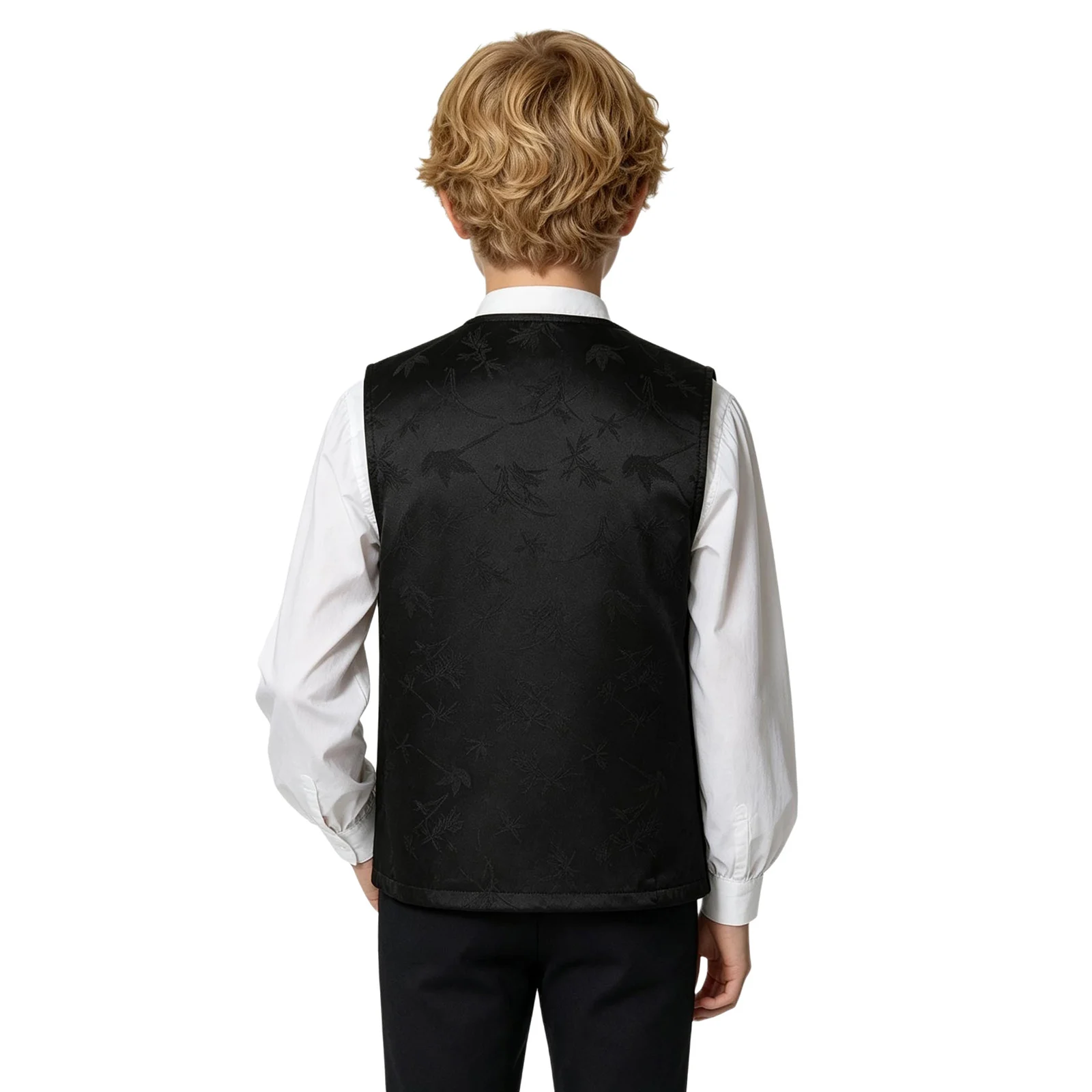 Kids Boys Halloween Medieval Renaissance Prince Knight Dress Up Costume Faux Leather Buckles Satin Vest Viking Pirate Waistcoat