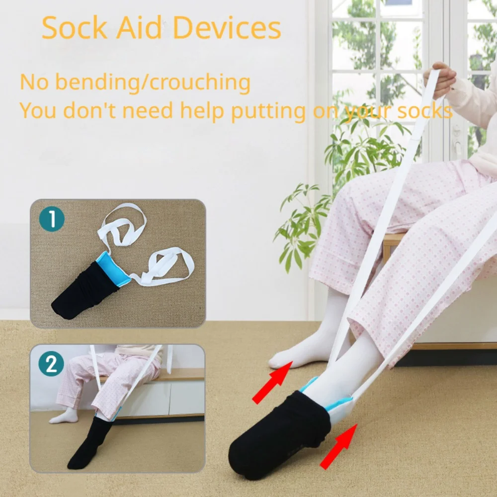 

Foot Brace Sock Aid Kit Slider Sock Aide Tool Assist Easy on off Stretching Socks Helper Devices Tool Elderly Disabled Pregnancy