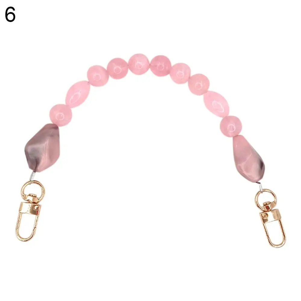 Cadena de resina colorida DIY para bolso, correa de repuesto para cartera, cadena colgante de cuentas de piedra para funda de teléfono, accesorios para fundas de teléfono