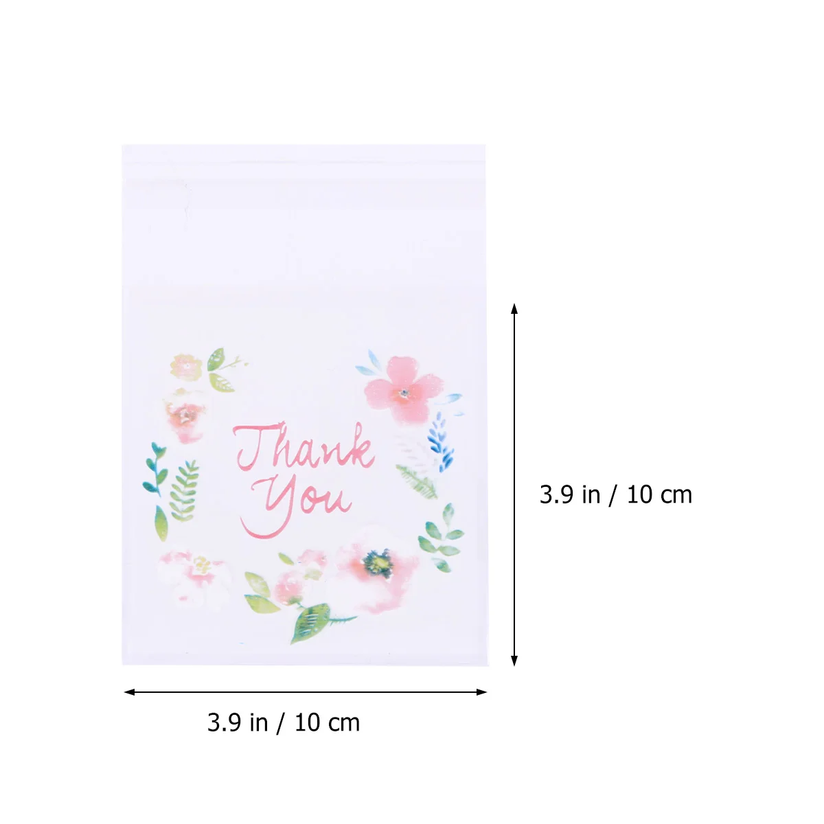 

100 Pcs Self Adhesive Baking Bags Rose Decorated Candy Cookie Packaging Dustproof Resealable Food Grade Safe Party Gifts
