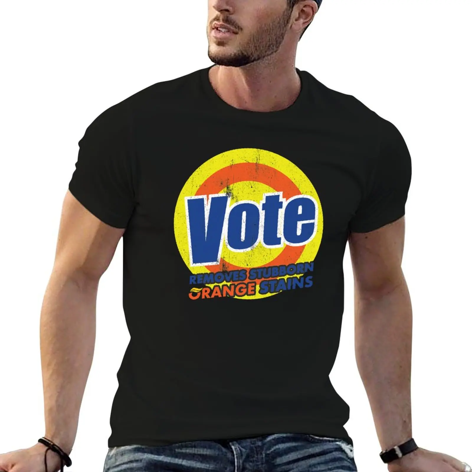 Vote removes stubborn orange stains vintage style - ver 2 T-Shirt t-shirts imprimés pour homme t-shirt de luxe
